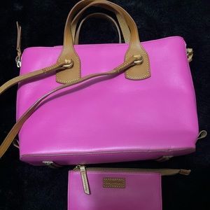 Fuchsia pink 2 piece dooney and Bourke with matching wallet